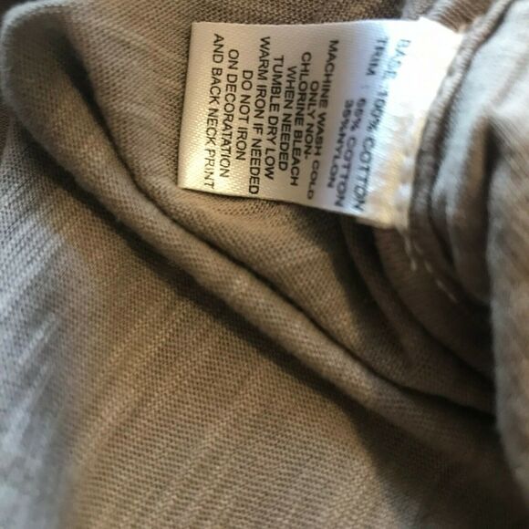 LOFT Womens Top‎ Size Small Light Gray Sequined Striped Short Sleeve NEW - Picture 7 of 7